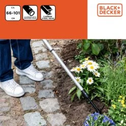 Black & Decker BLACK+DECKER Cultivateur Avec Houe - Râteau De Jardin Et Houe - Longueur Réglable 66-101CM - Cultivation Et Désherbage - Tête En Acier Au Carbone -Outils Pro Soldes 1200x1200 26
