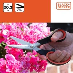 Black & Decker Ciseaux à Fleurs BLACK+DECKER - Ciseaux De Jardin Multifonctions - Lame De Coupe En Acier - Manche En Plastique - Coupe-fleurs Et Sécateur - Zwart/ Oranje -Outils Pro Soldes 1200x1200 37