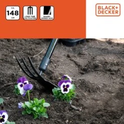 Black & Decker BLACK+DECKER Cultivateur Avec Houe BXGTTO7009 - Outil Combi - Poignée 148CM - Dents Longues Et Bord De Houe Pointu - Zwart/ Oranje -Outils Pro Soldes 1200x1200 44