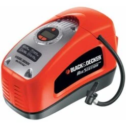 Gonfleur-Compresseur Filaire BLACK & DECKER - 11 Bars - 220 V - Fourni Avec 1 Aiguille Et 2 Embouts