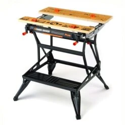 Black & Decker Etabli-étau Workmate Pliable Grand Format - Charge Maximale : 250 Kg - Structure En Acier Et Mâchoires En Bambou WM825-XJ BLACK+DECKER -Outils Pro Soldes 13949981 5