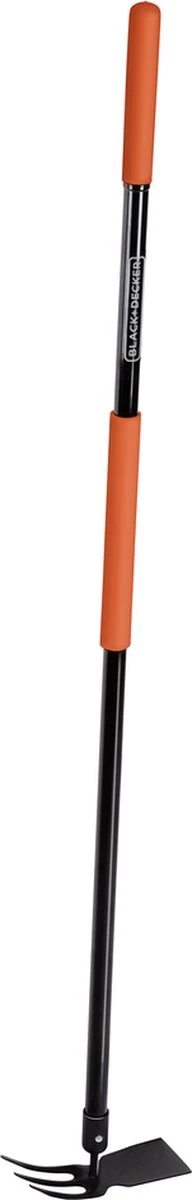 Black & Decker BLACK+DECKER Cultivateur Avec Houe BXGTTO7009 - Outil Combi - Poignée 148CM - Dents Longues Et Bord De Houe Pointu - Zwart/ Oranje
