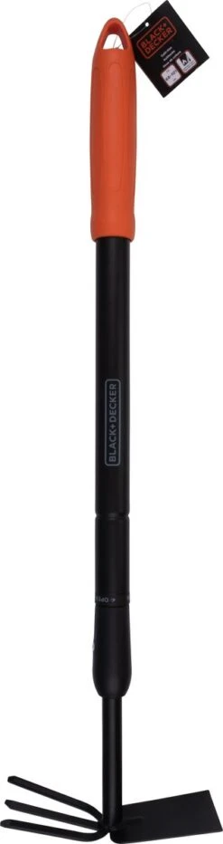 Black & Decker BLACK+DECKER Cultivateur Avec Houe - Râteau De Jardin Et Houe - Longueur Ajustable 66-101CM - Culture Et Désherbage - Zwart/ Oranje -Outils Pro Soldes 318x1200
