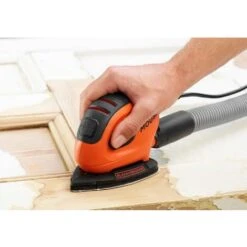 Black & Decker BLACK+DECKER Ponceuse De Détail Mouse Filaire 55W Fixation Auto-agrippante + 6 Abrasifs -Outils Pro Soldes 34599656 3