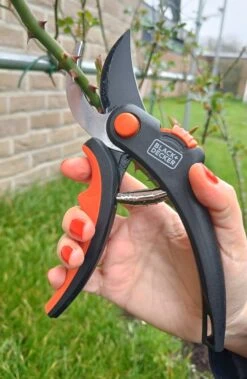 Black & Decker Sécateur Black+Decker - Bypass - Ciseaux à Fleurs - Lames En Acier Trempé - Zwart/ Oranje - Epaisseur De Branche Diamètre De Coupe Max Ø 13 Mm 12 Black & Decker Sécateur Black+Decker - Bypass - Ciseaux à Fleurs - Lames En Acier Trempé - Zwart/ Oranje - Epaisseur De Branche Diamètre De Coupe Max Ø 13 Mm -Outils Pro Soldes 782x1200 1